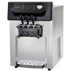2200W Commercial Ice Cream Machine, 3 Flavor Soft Serve Ice Cream Machine, 5.3-7.4 Gal/Hr, with LCD Touch Screen, Automatic Cleaning, High Productivity for Home Snack Bar & Restaurants