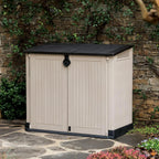 30-Cu Ft All-Weather Resin Storage Shed, Beige