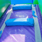 16' Purple Tropical Lightweight Premium Commercial Grade Water Slide Inflatable with Attached Pool for Kids and Adults (with Blower), Wet Dry Use, Summer Fun