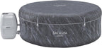 Large Round 2 to 4 Person Inflatable Hot Tub Portable Outdoor Spa with 120 AirJets and EnergySense Cover. Grey