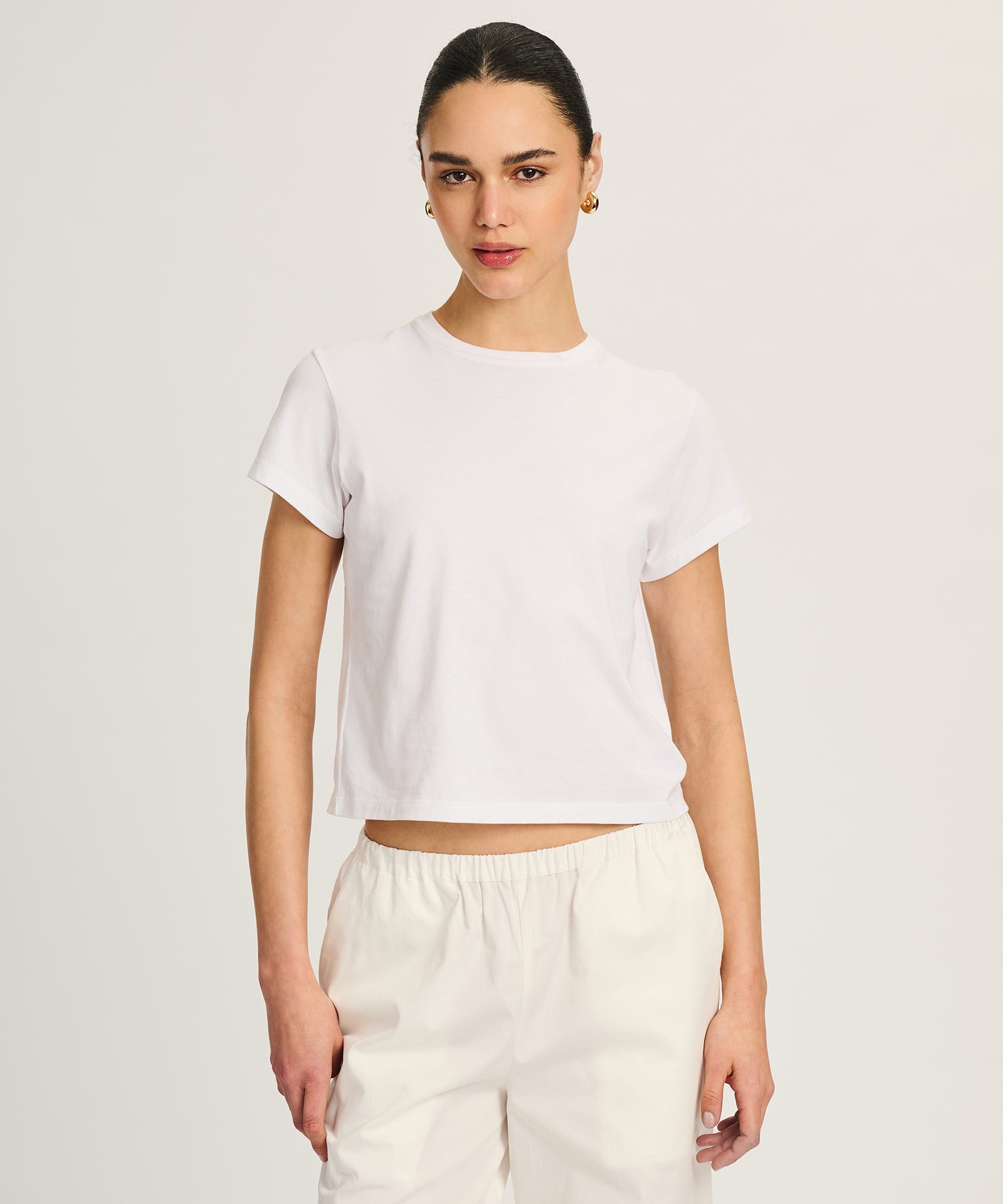 2-Pack Lightweight Brushed Cotton Relaxed Tee & Slim Tee