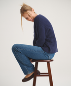 Basic Cashmere Cable Knit Crewneck Sweater