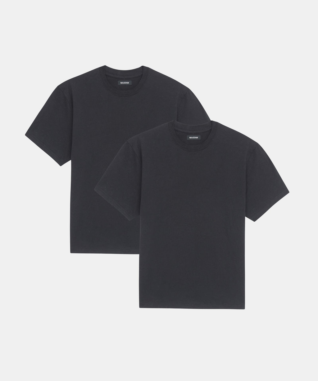 2-Pack Lightweight Brushed Cotton Tee & Heavyweight Cotton Tee