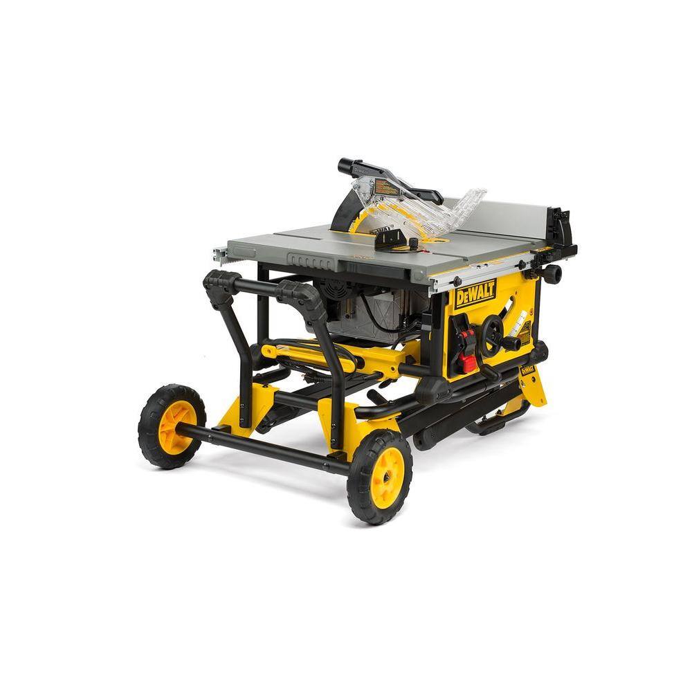 15 Amp Corded 10 in. Job Site Table Saw with Rolling Stand