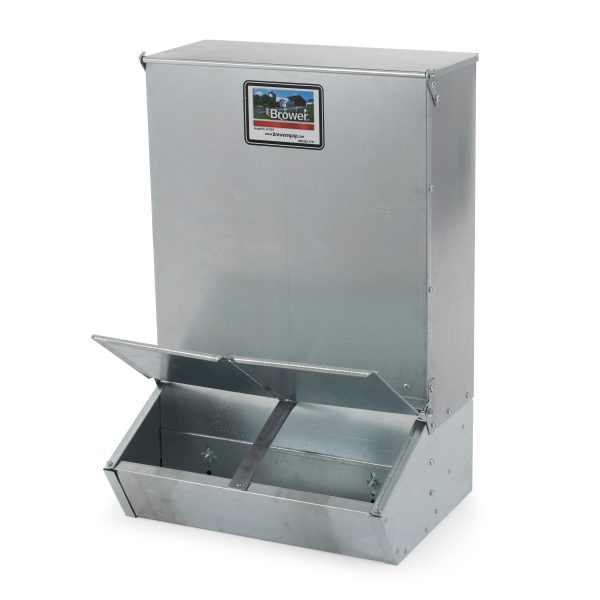 2 Door Hog Supplement Feeder for Livestock, 3.7 Bushels, Feeds 8 Hogs