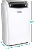 14,000 BTU Portable Air Conditioner with Heat and Remote Control, White